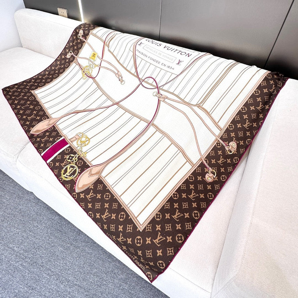 LOUIS VUITTON LV SCARF 140 CM IN SILK 721536