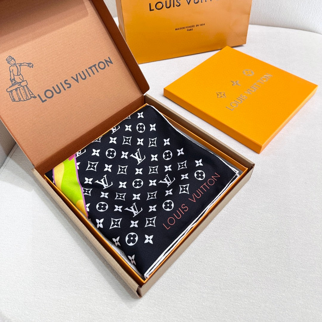 LOUIS VUITTON LV SCARF 90 CM IN SILK 721521