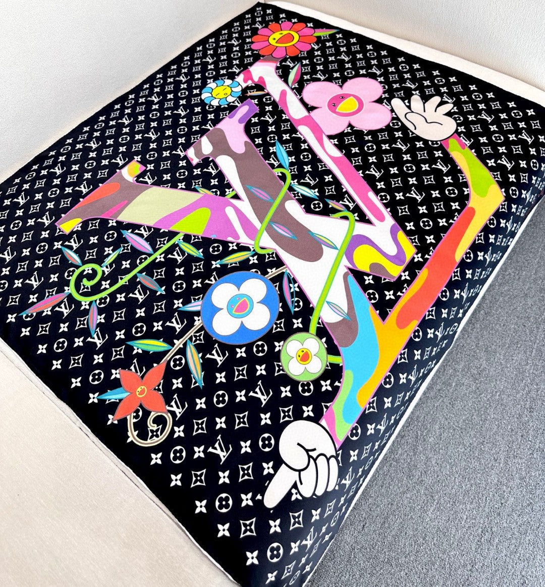 LOUIS VUITTON LV SCARF 90 CM IN SILK 733947