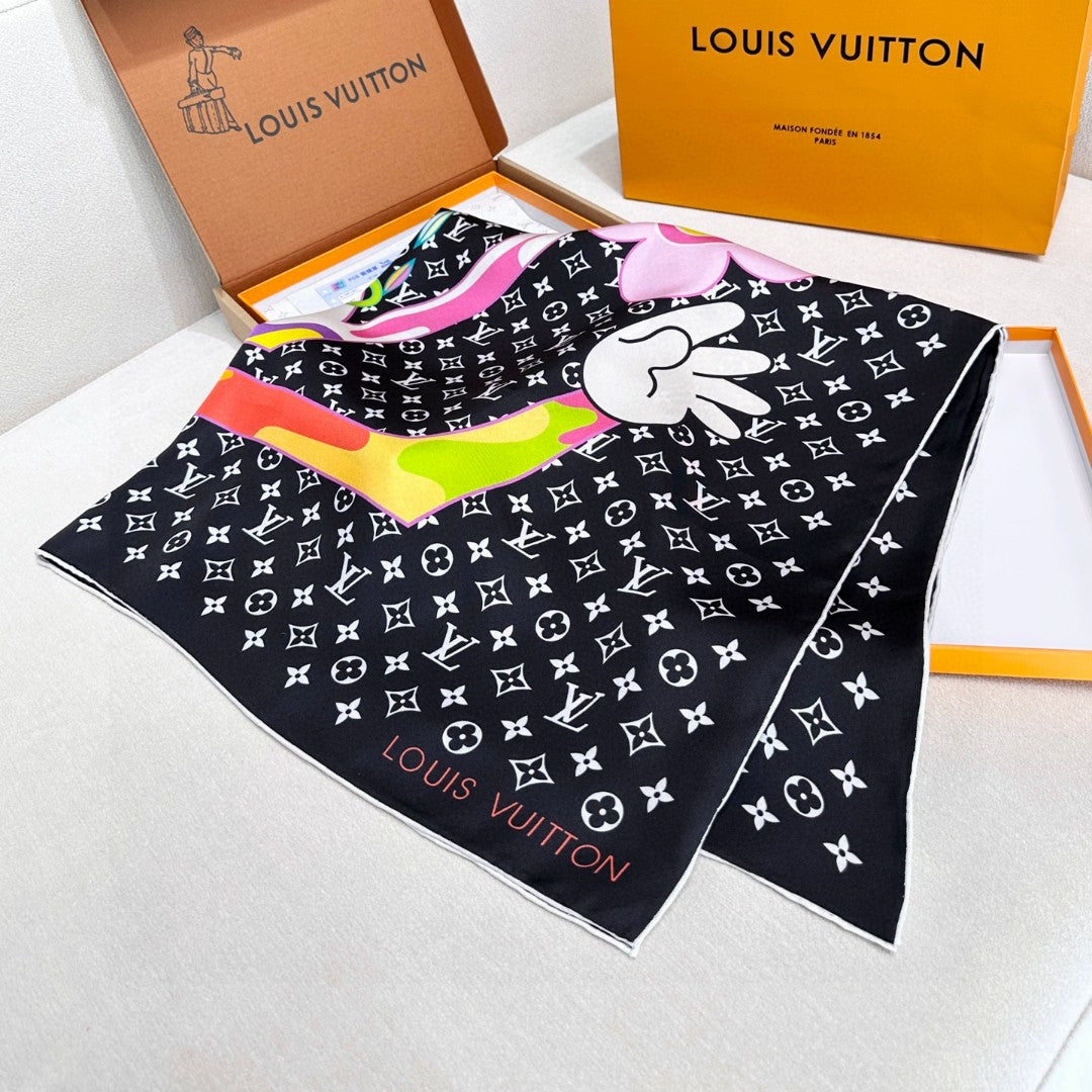 LOUIS VUITTON LV SCARF 90 CM IN SILK 733947