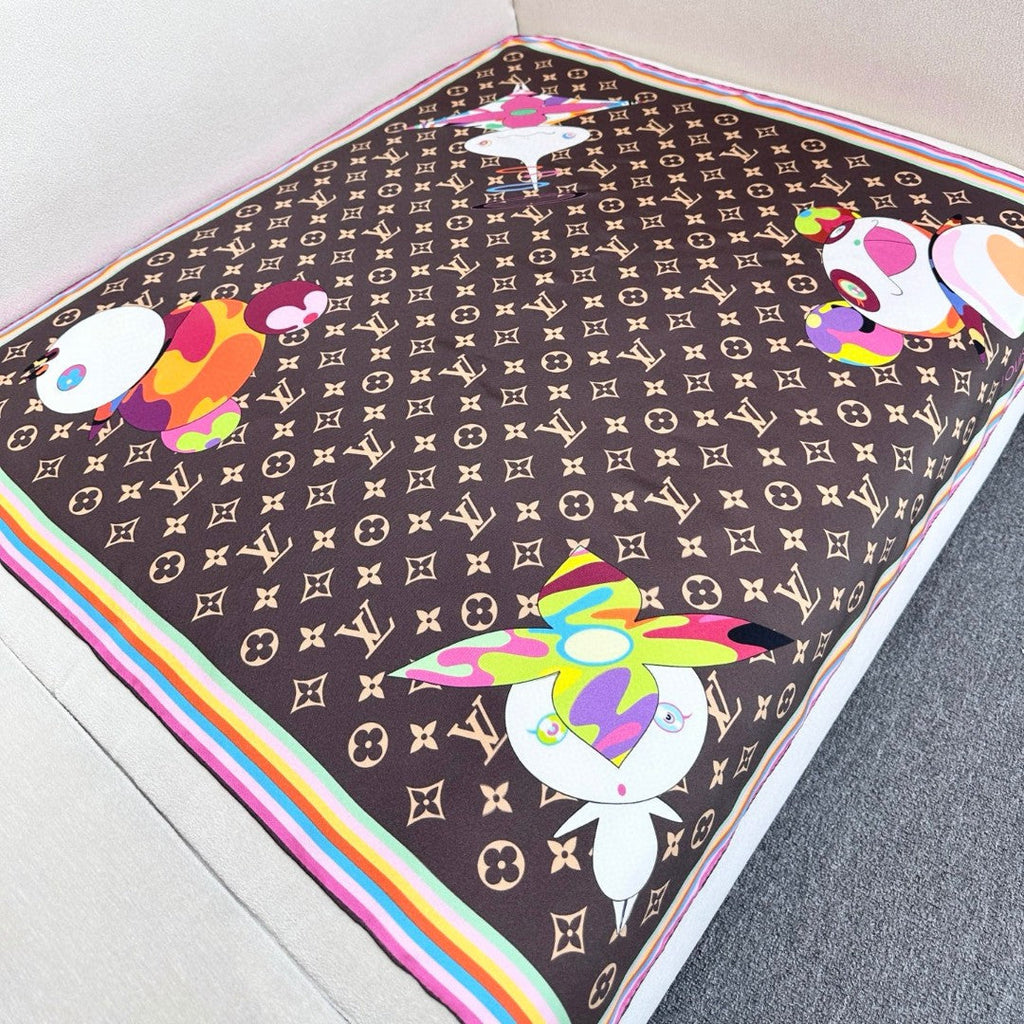 LOUIS VUITTON LV SCARF 90 CM IN SILK 729026
