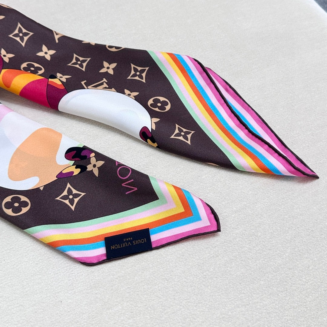 LOUIS VUITTON LV SCARF 90 CM IN SILK 729026