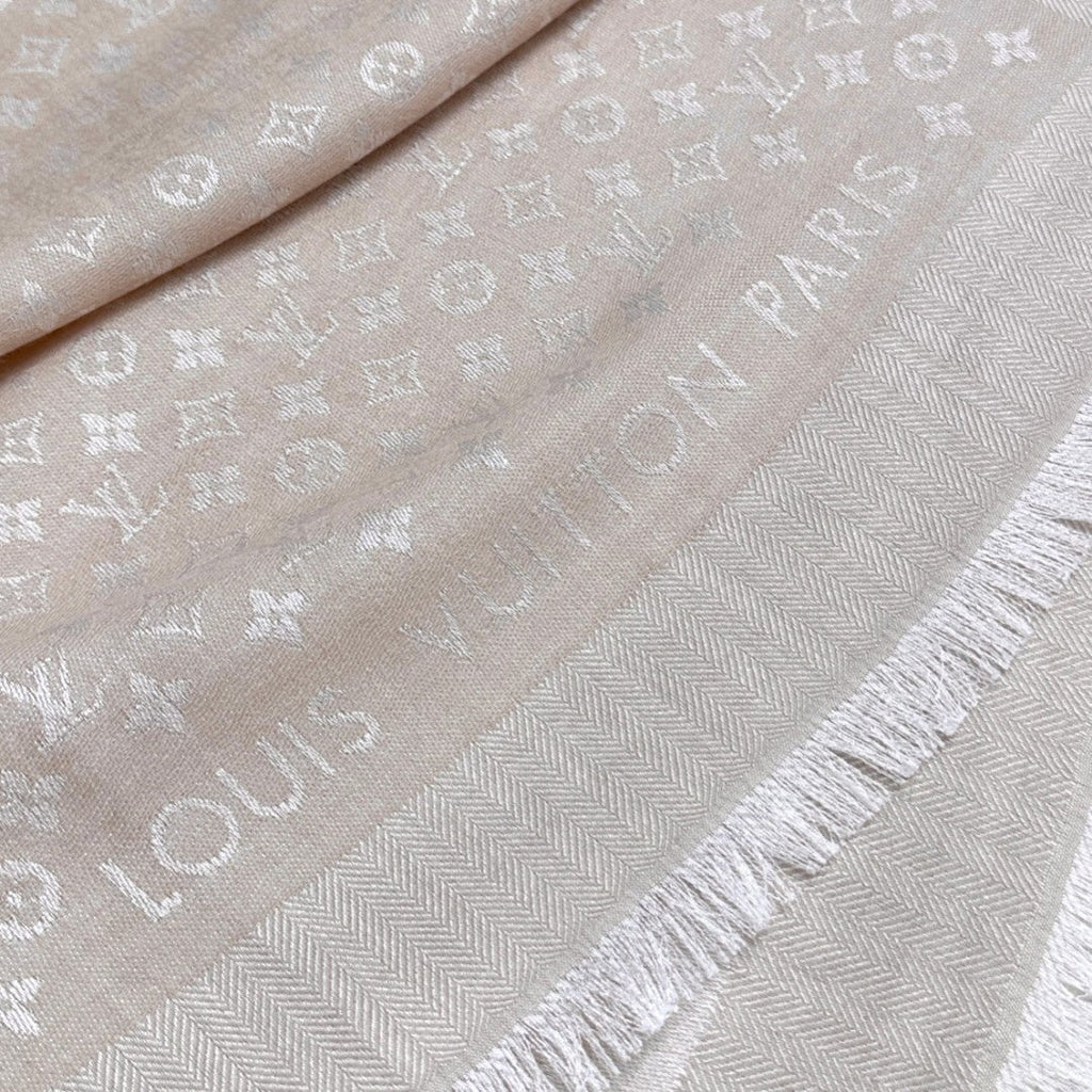 LOUIS VUITTON LV SCARF 120 CM IN WOOL MIX SILK 737297