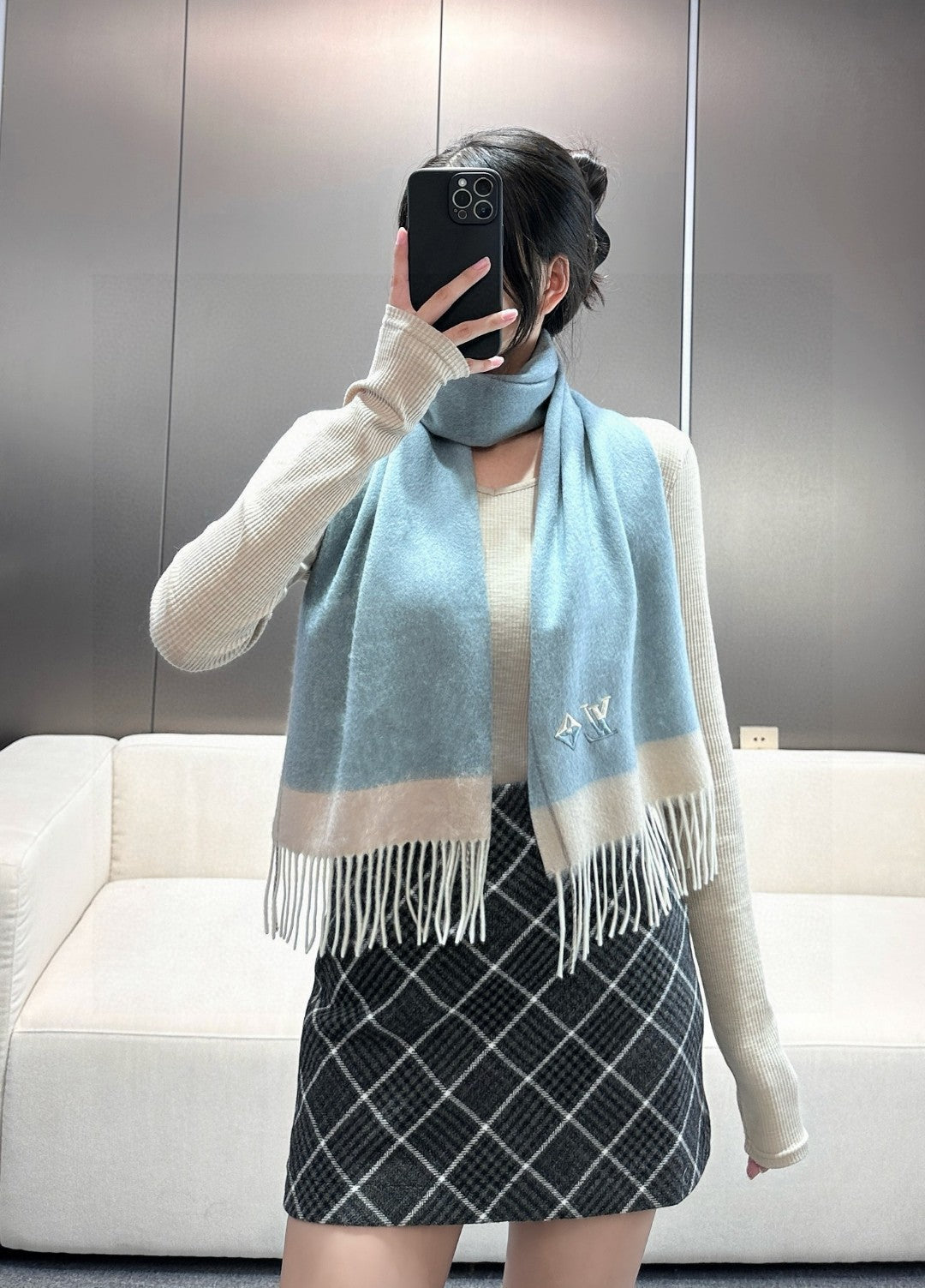 LOUIS VUITTON LV SCARF 180 CM IN CASHMERE 700793