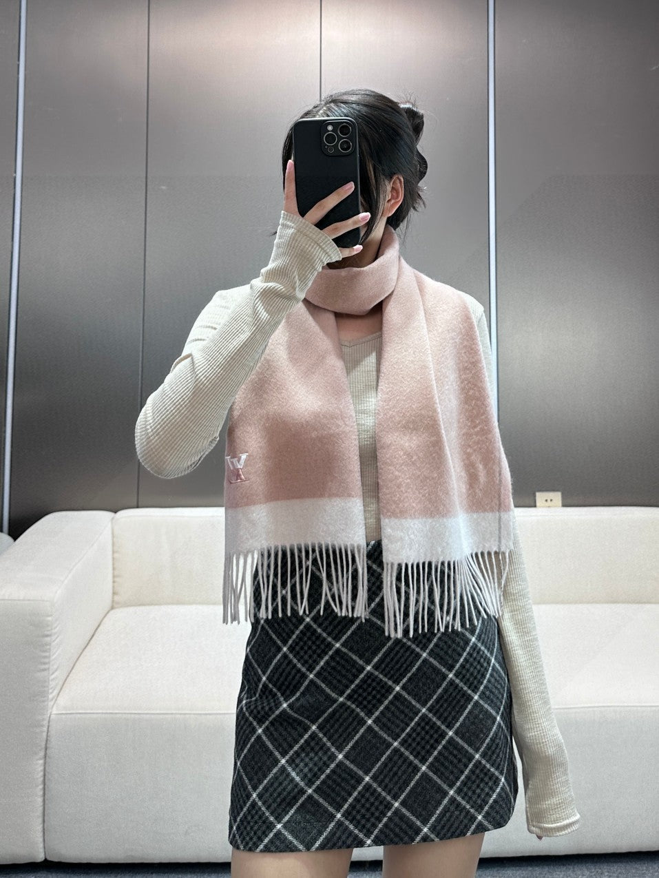 LOUIS VUITTON LV SCARF 180 CM IN CASHMERE 700795