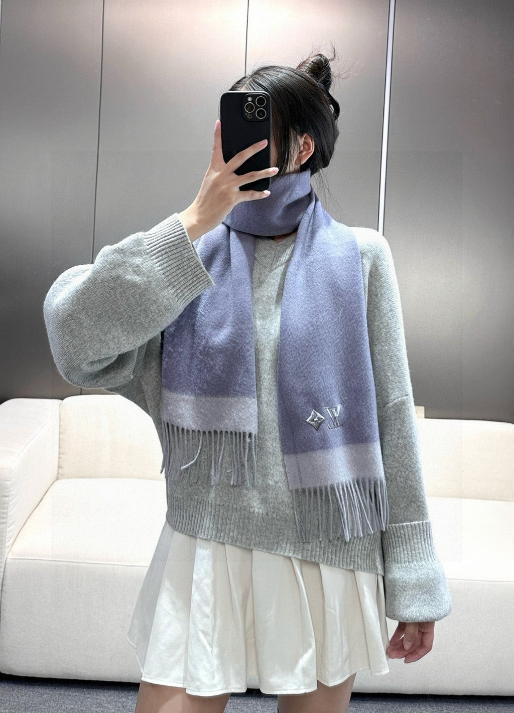 LOUIS VUITTON LV SCARF 180 CM IN CASHMERE 700798