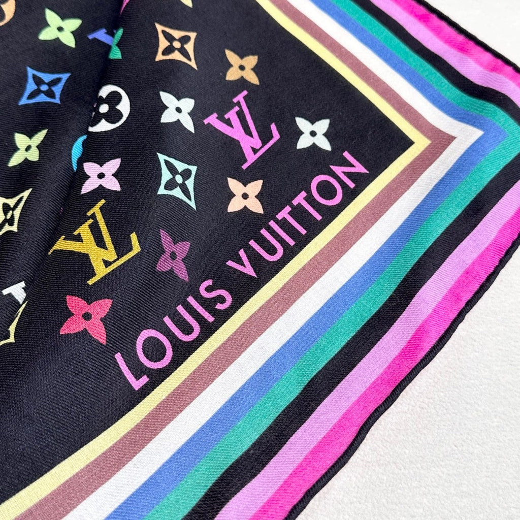 LOUIS VUITTON LV SCARF 134 CM IN WOOL MIX SILK 703623