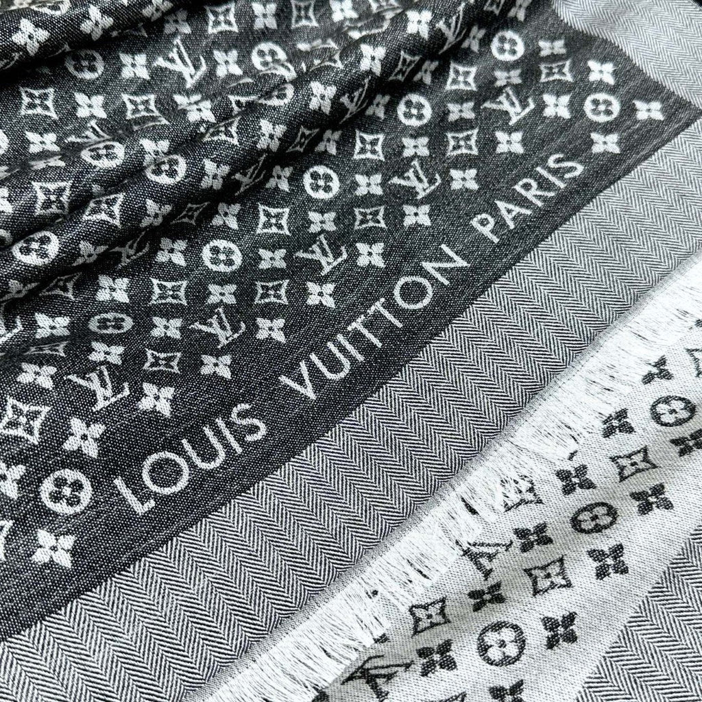 LOUIS VUITTON LV SCARF 120 CM IN WOOL MIX SILK 737299