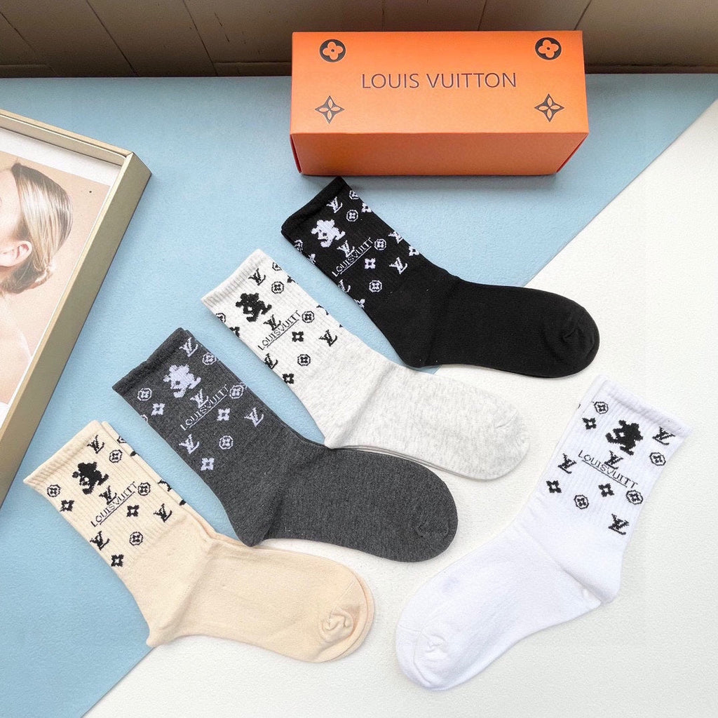 LOUIS VUITTON CREW SOCKS 207646 (1 BOX)