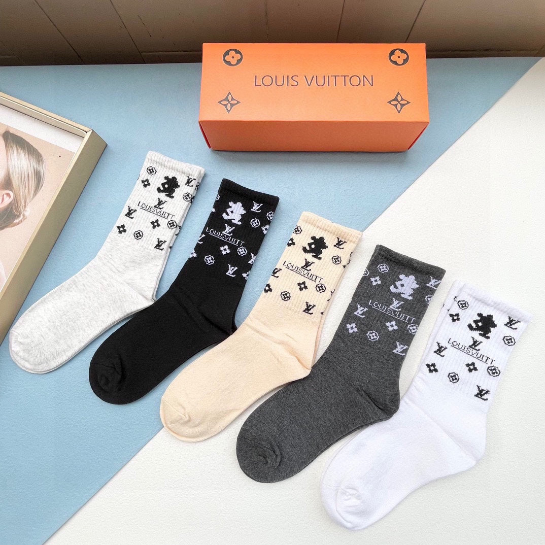 LOUIS VUITTON CREW SOCKS 207646 (1 BOX)