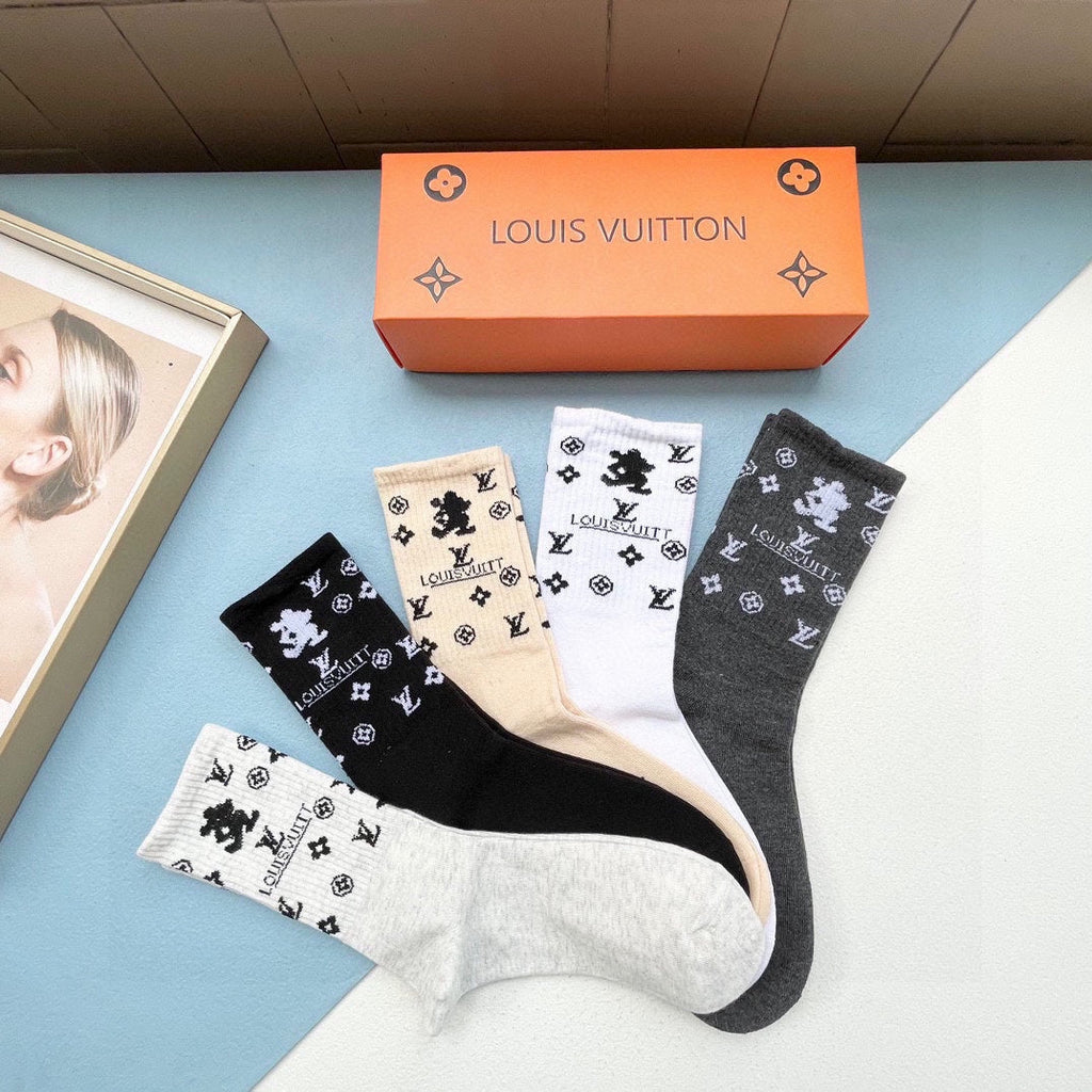 LOUIS VUITTON CREW SOCKS 207646 (1 BOX)