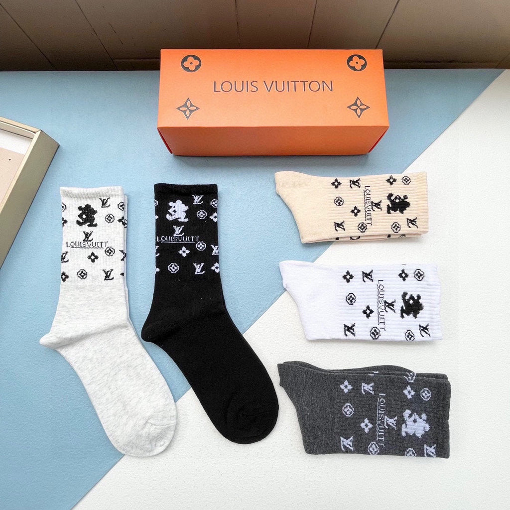LOUIS VUITTON CREW SOCKS 207646 (1 BOX)