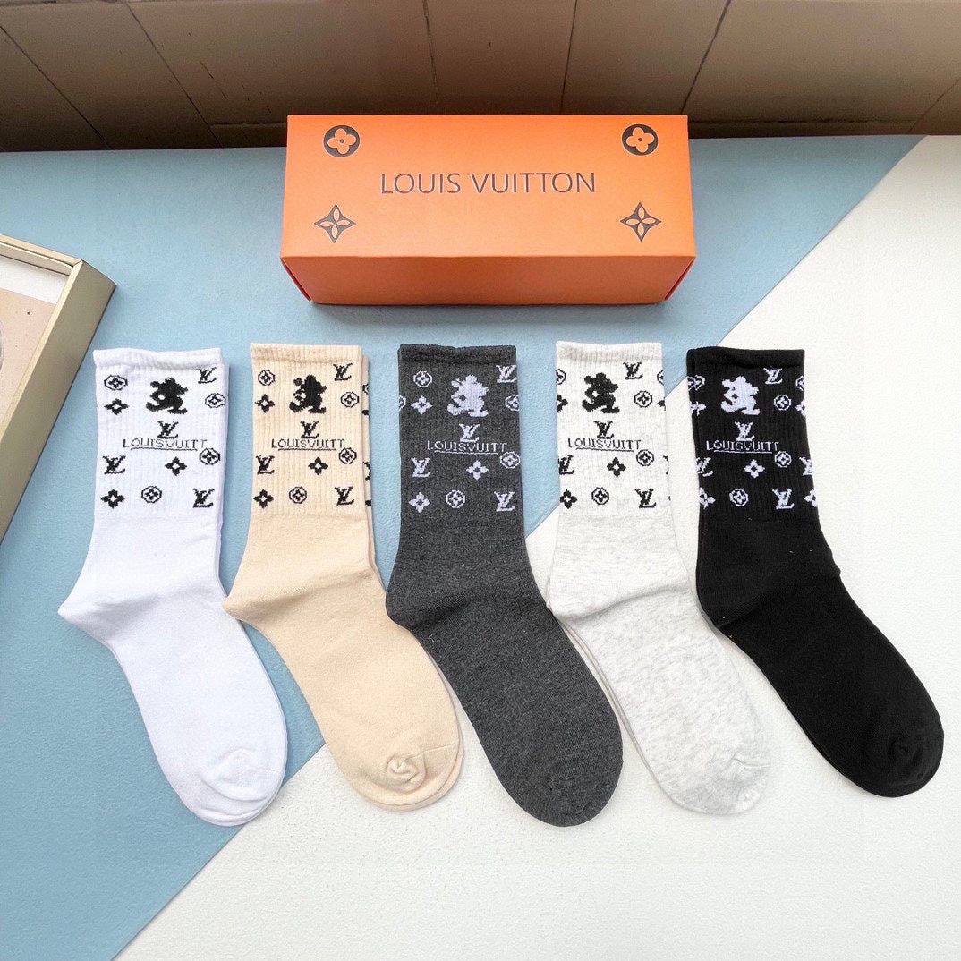 LOUIS VUITTON CREW SOCKS 207646 (1 BOX)