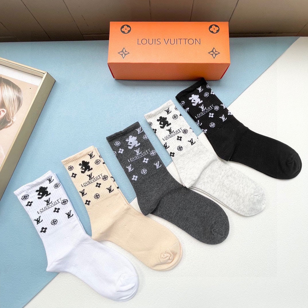 LOUIS VUITTON CREW SOCKS 207646 (1 BOX)