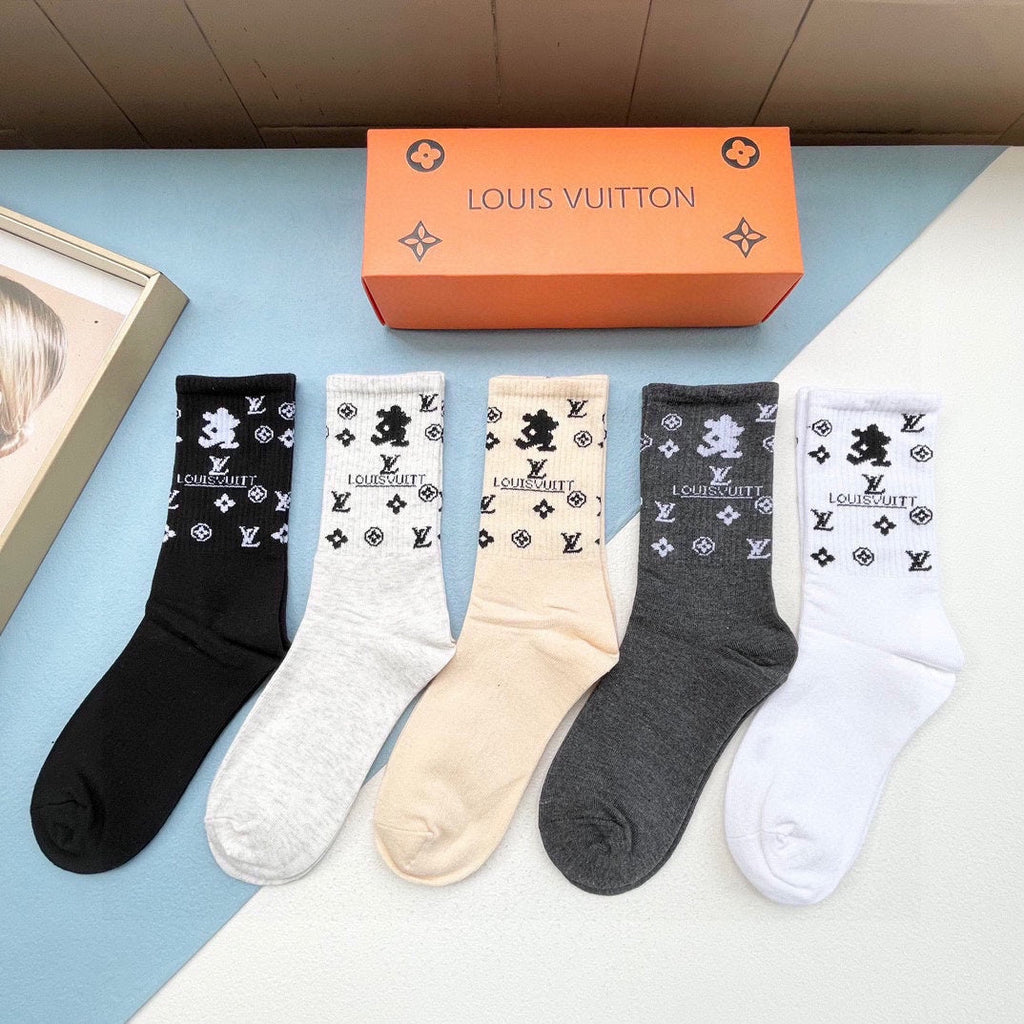 LOUIS VUITTON CREW SOCKS 207646 (1 BOX)