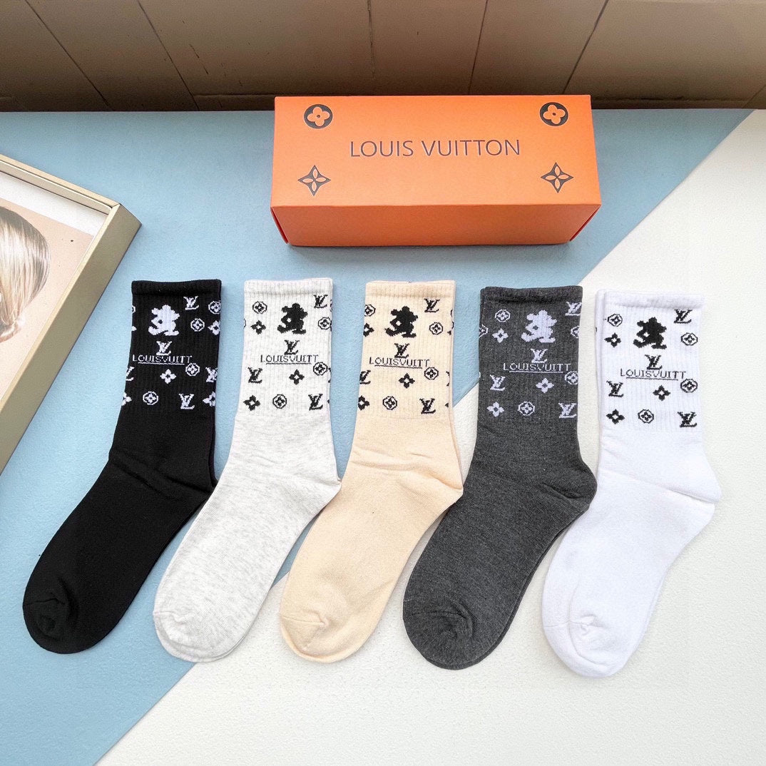 LOUIS VUITTON CREW SOCKS 207646 (1 BOX)