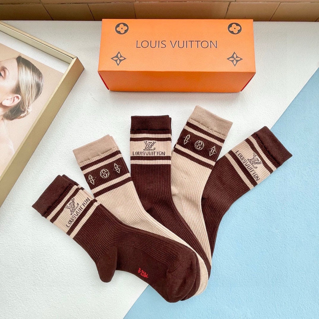 LOUIS VUITTON CREW SOCKS 124060 (1 BOX)
