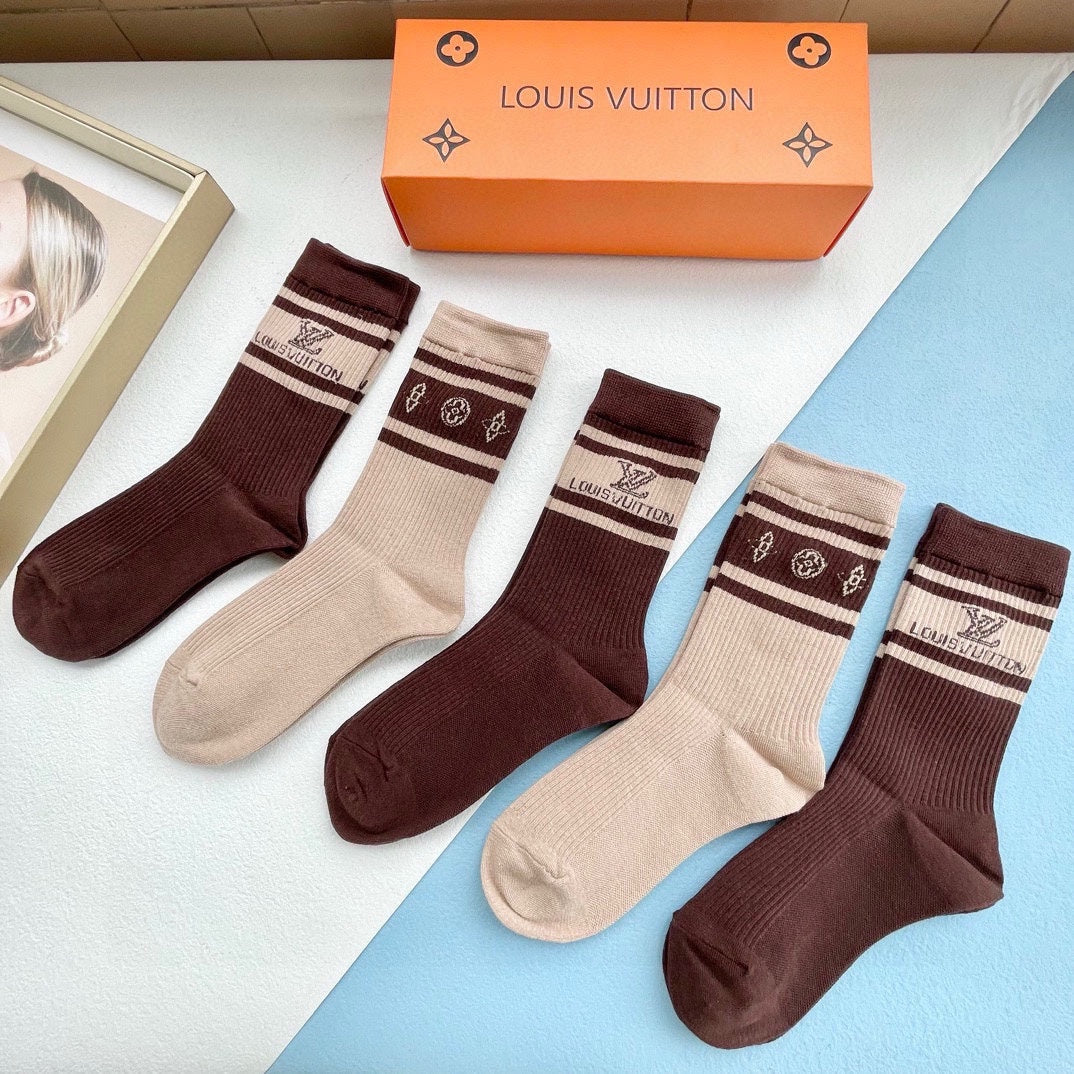 LOUIS VUITTON CREW SOCKS 124060 (1 BOX)