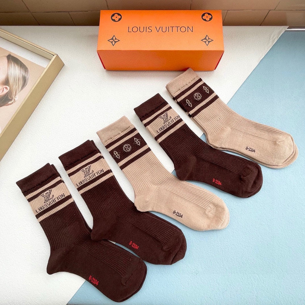 LOUIS VUITTON CREW SOCKS 124060 (1 BOX)