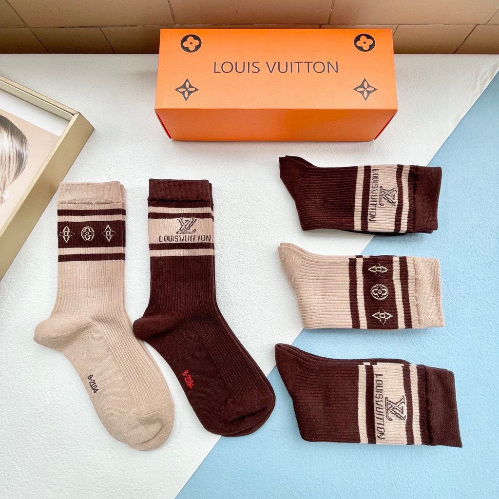 LOUIS VUITTON CREW SOCKS 124060 (1 BOX)