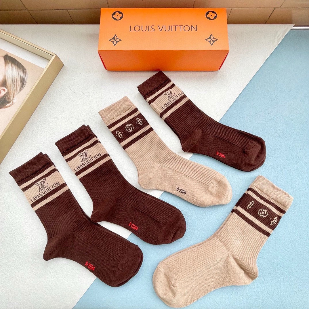 LOUIS VUITTON CREW SOCKS 124060 (1 BOX)