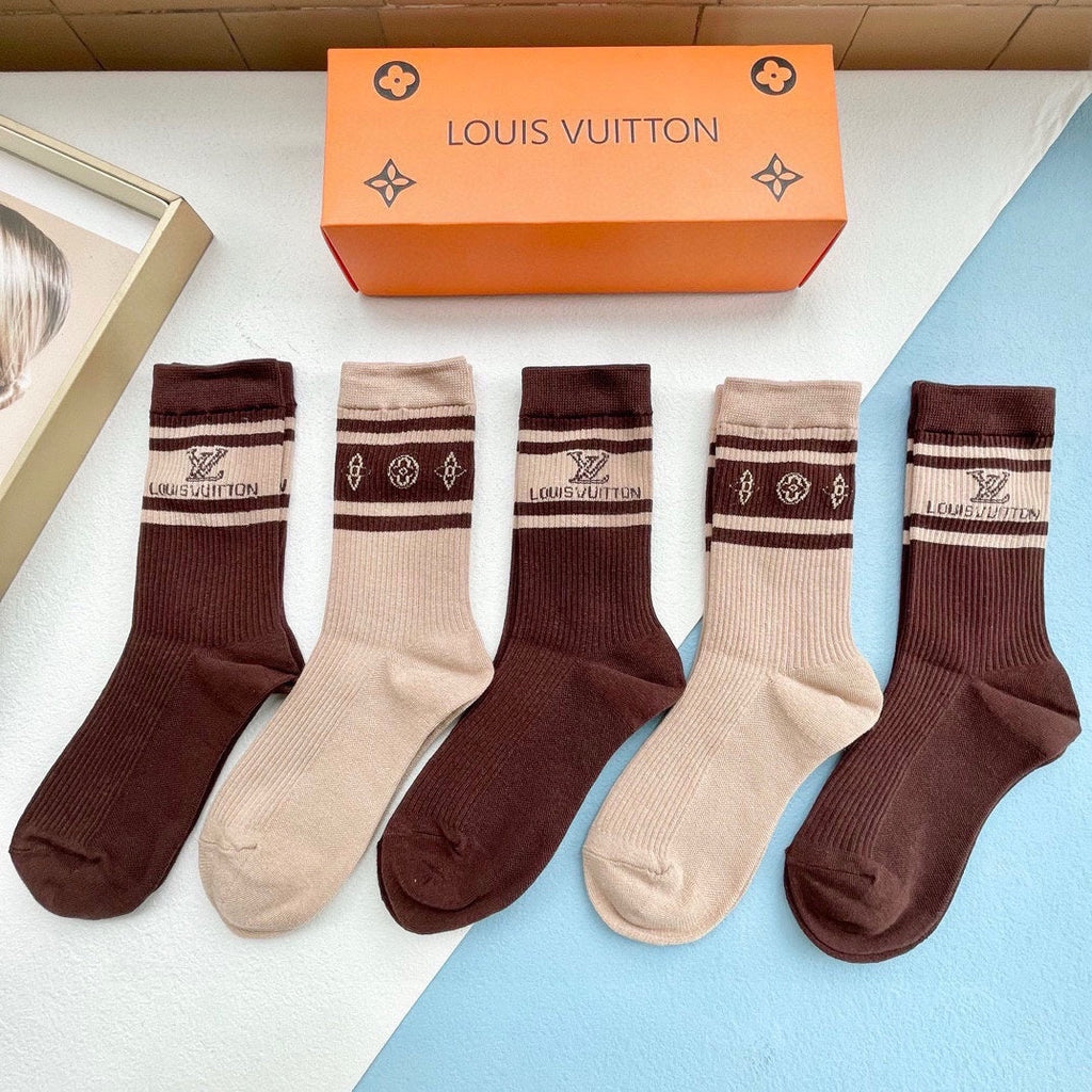 LOUIS VUITTON CREW SOCKS 124060 (1 BOX)