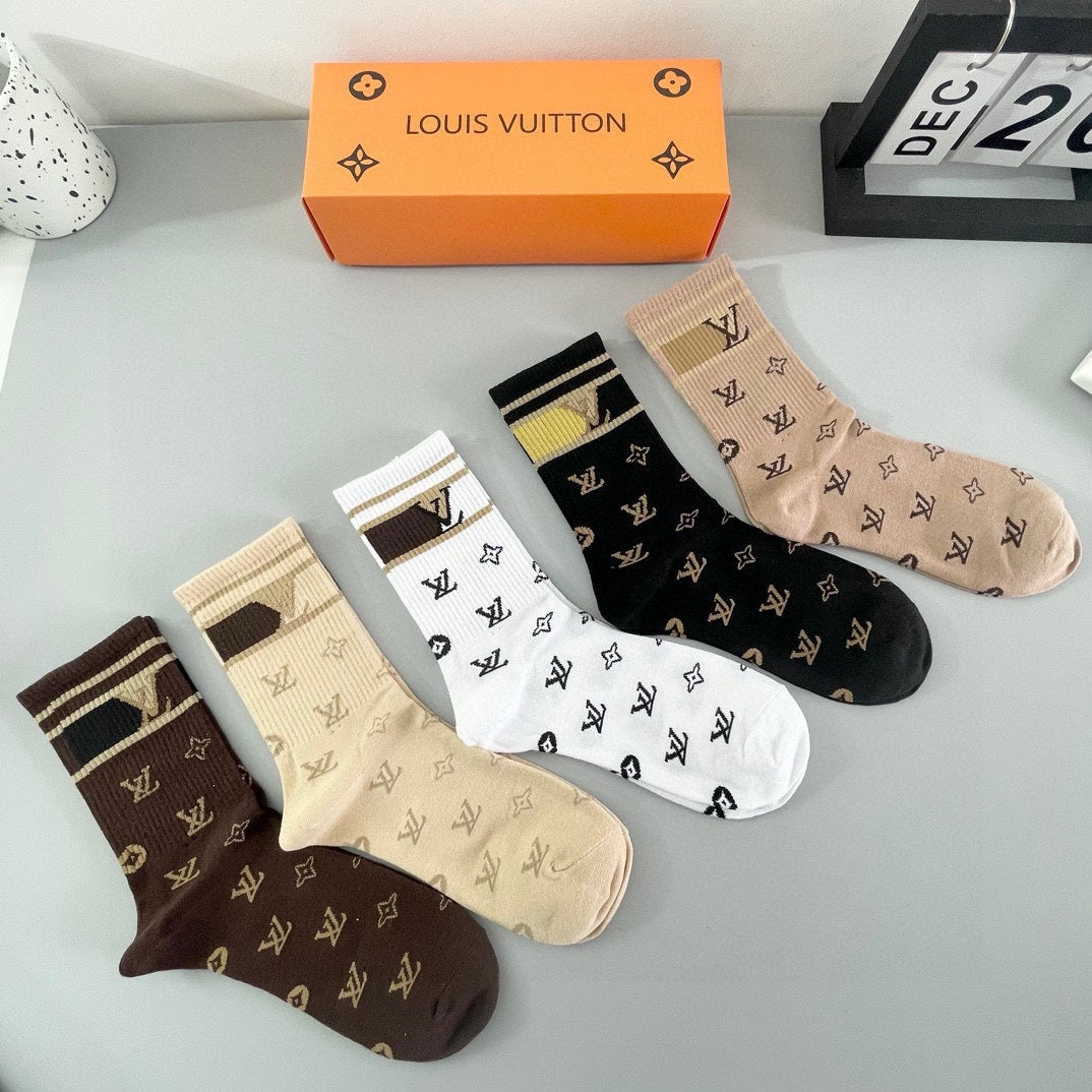 LOUIS VUITTON CREW SOCKS 406421 (1 BOX)