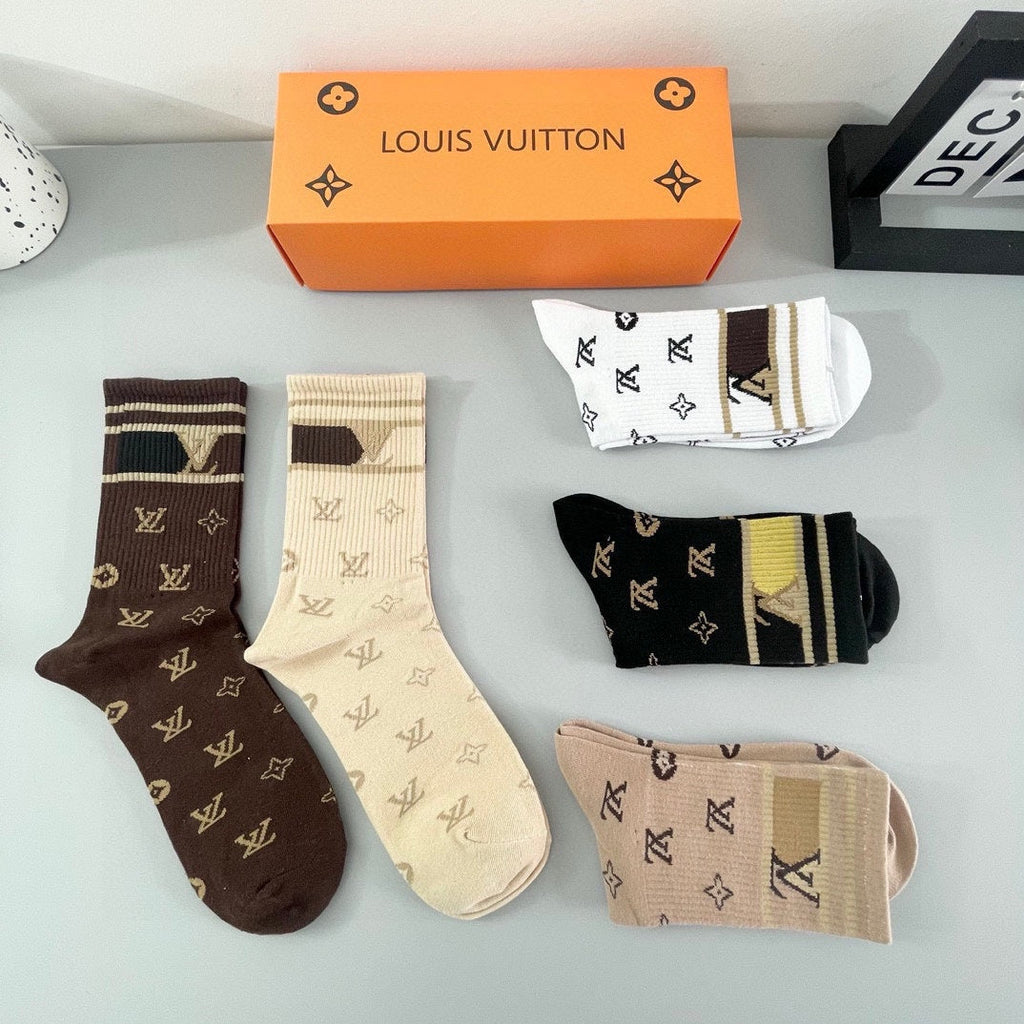 LOUIS VUITTON CREW SOCKS 406421 (1 BOX)