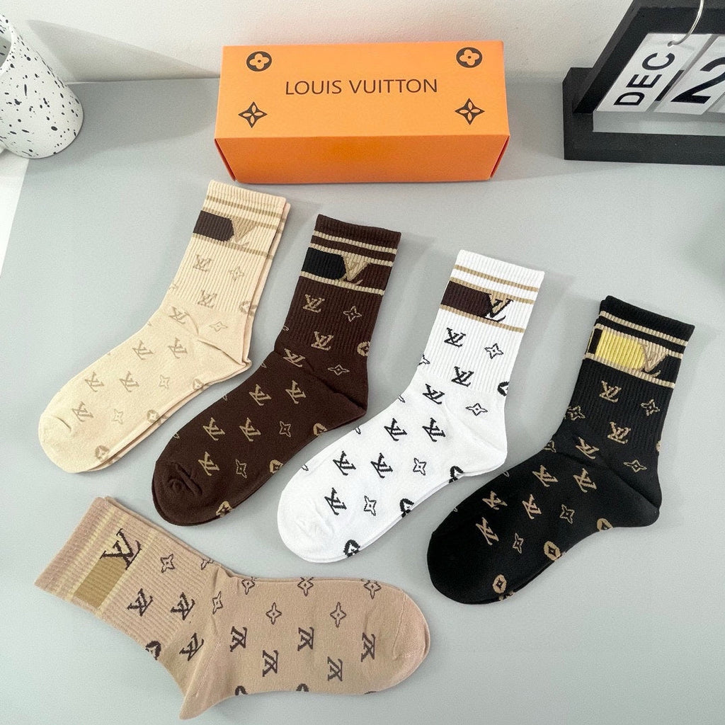LOUIS VUITTON CREW SOCKS 406421 (1 BOX)