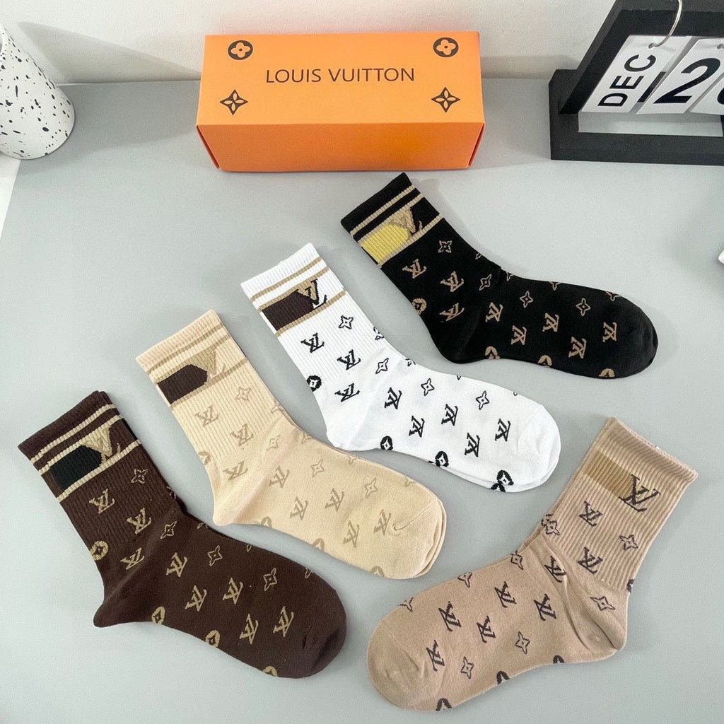LOUIS VUITTON CREW SOCKS 406421 (1 BOX)