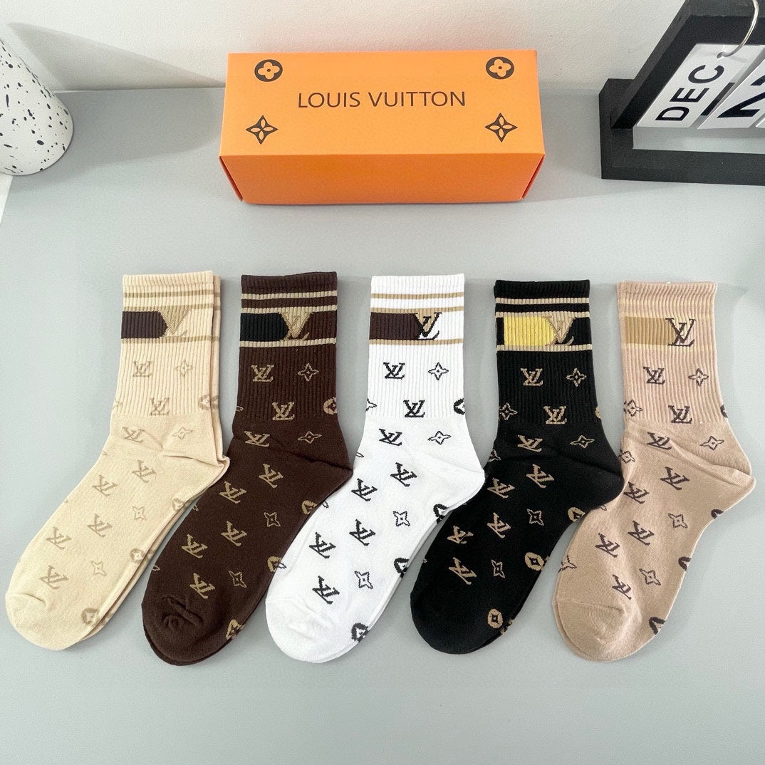 LOUIS VUITTON CREW SOCKS 406421 (1 BOX)