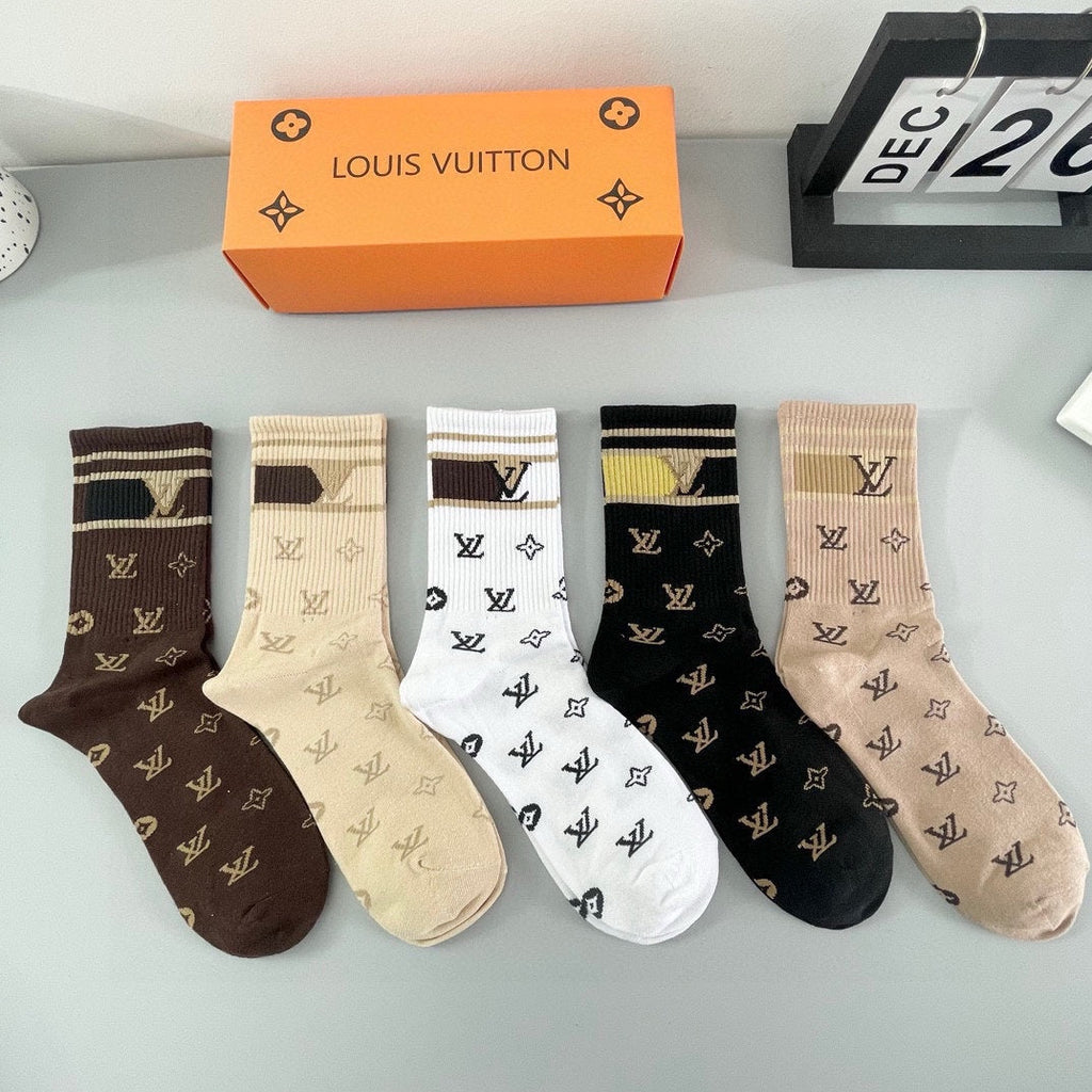 LOUIS VUITTON CREW SOCKS 406421 (1 BOX)