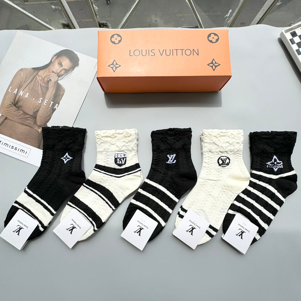 LOUIS VUITTON LOW-CUT SOCKS 406434 (1 BOX)