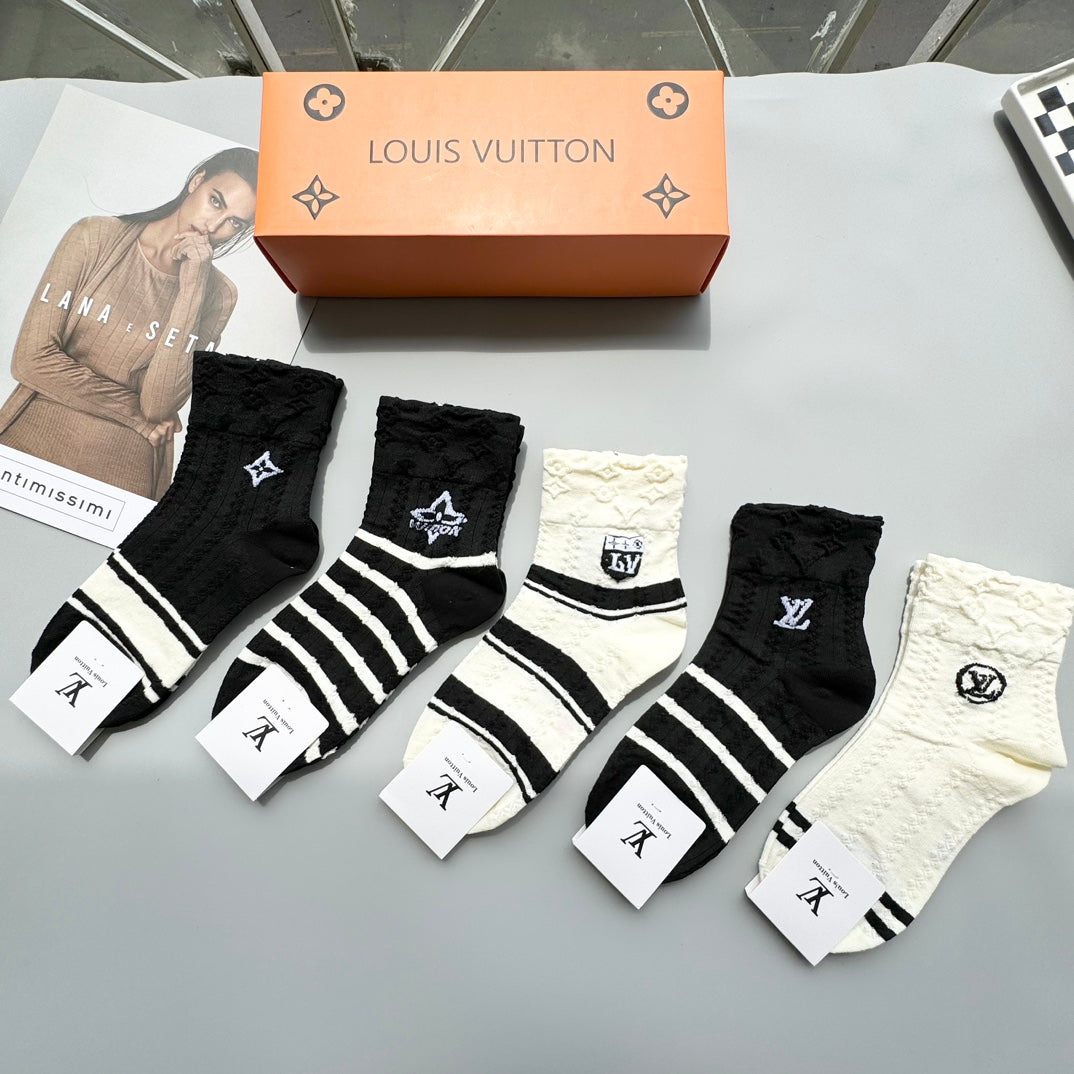 LOUIS VUITTON LOW-CUT SOCKS 406434 (1 BOX)