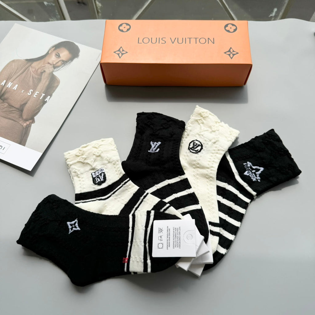 LOUIS VUITTON LOW-CUT SOCKS 406434 (1 BOX)