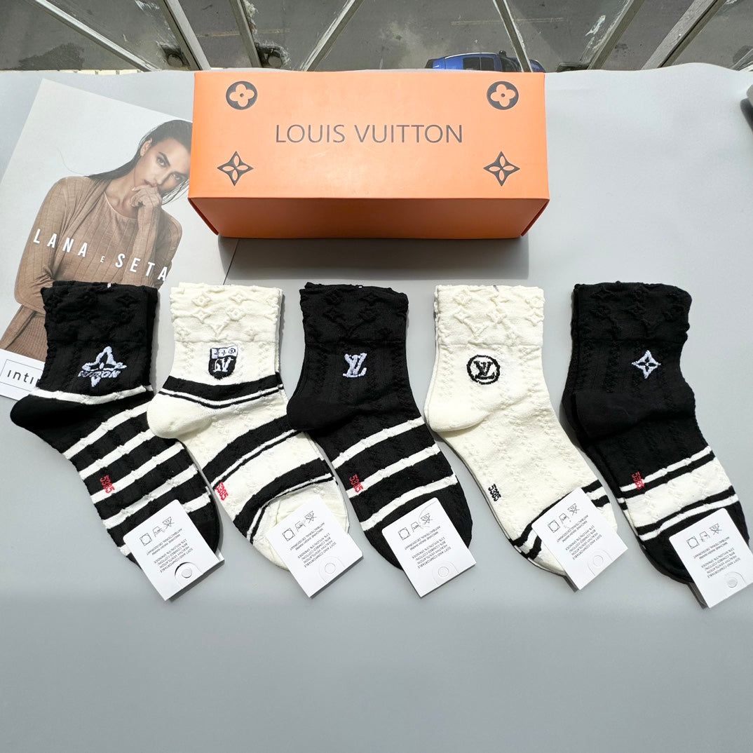 LOUIS VUITTON LOW-CUT SOCKS 406434 (1 BOX)