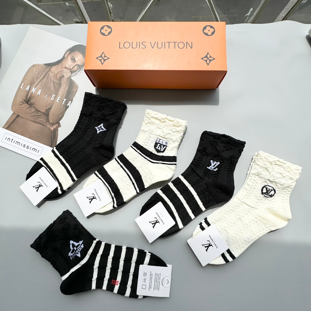 LOUIS VUITTON LOW-CUT SOCKS 406434 (1 BOX)