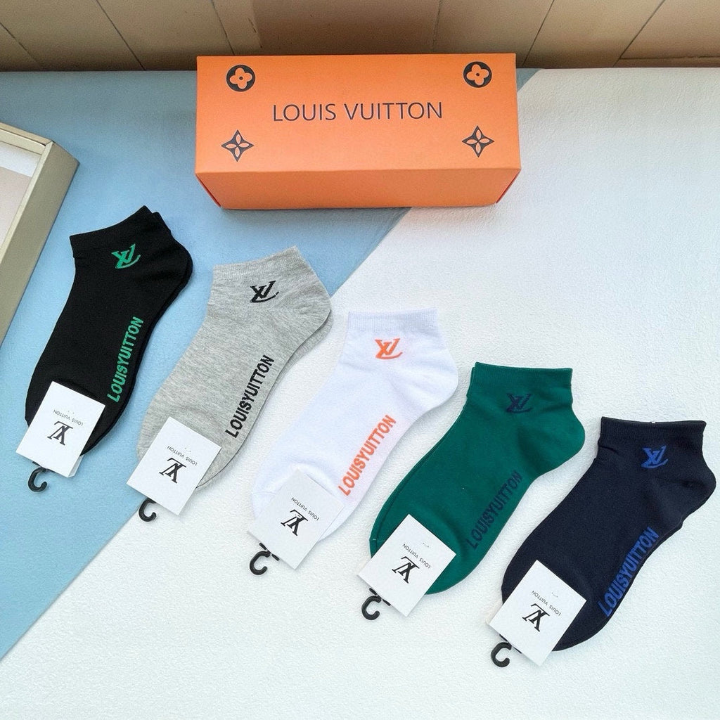 LOUIS VUITTON LOW-CUT SOCKS 409444 (1 BOX)