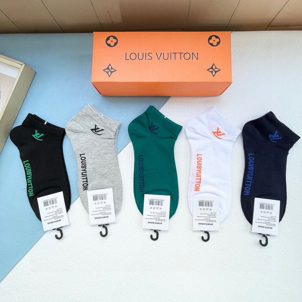 LOUIS VUITTON LOW-CUT SOCKS 409444 (1 BOX)