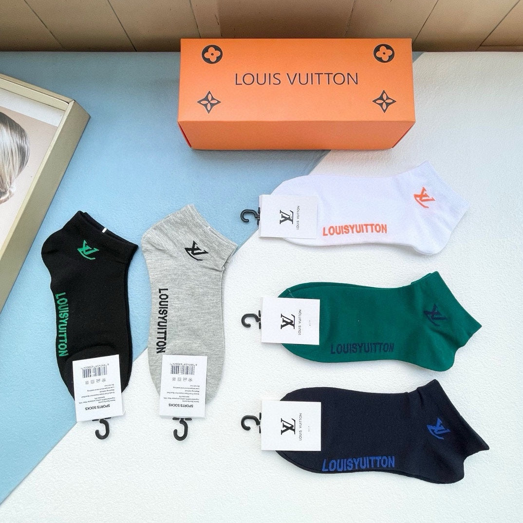 LOUIS VUITTON LOW-CUT SOCKS 409444 (1 BOX)