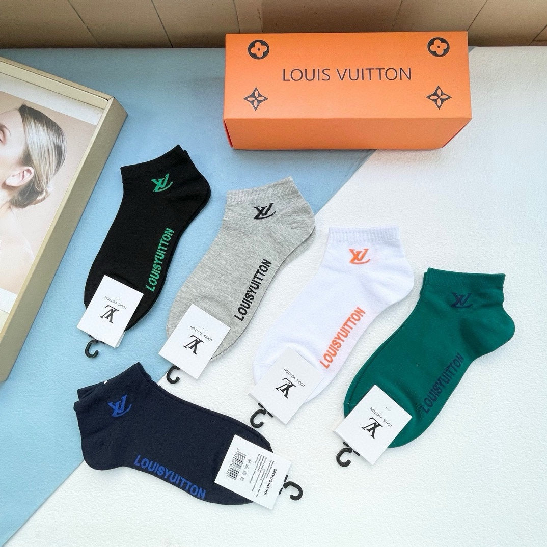 LOUIS VUITTON LOW-CUT SOCKS 409444 (1 BOX)
