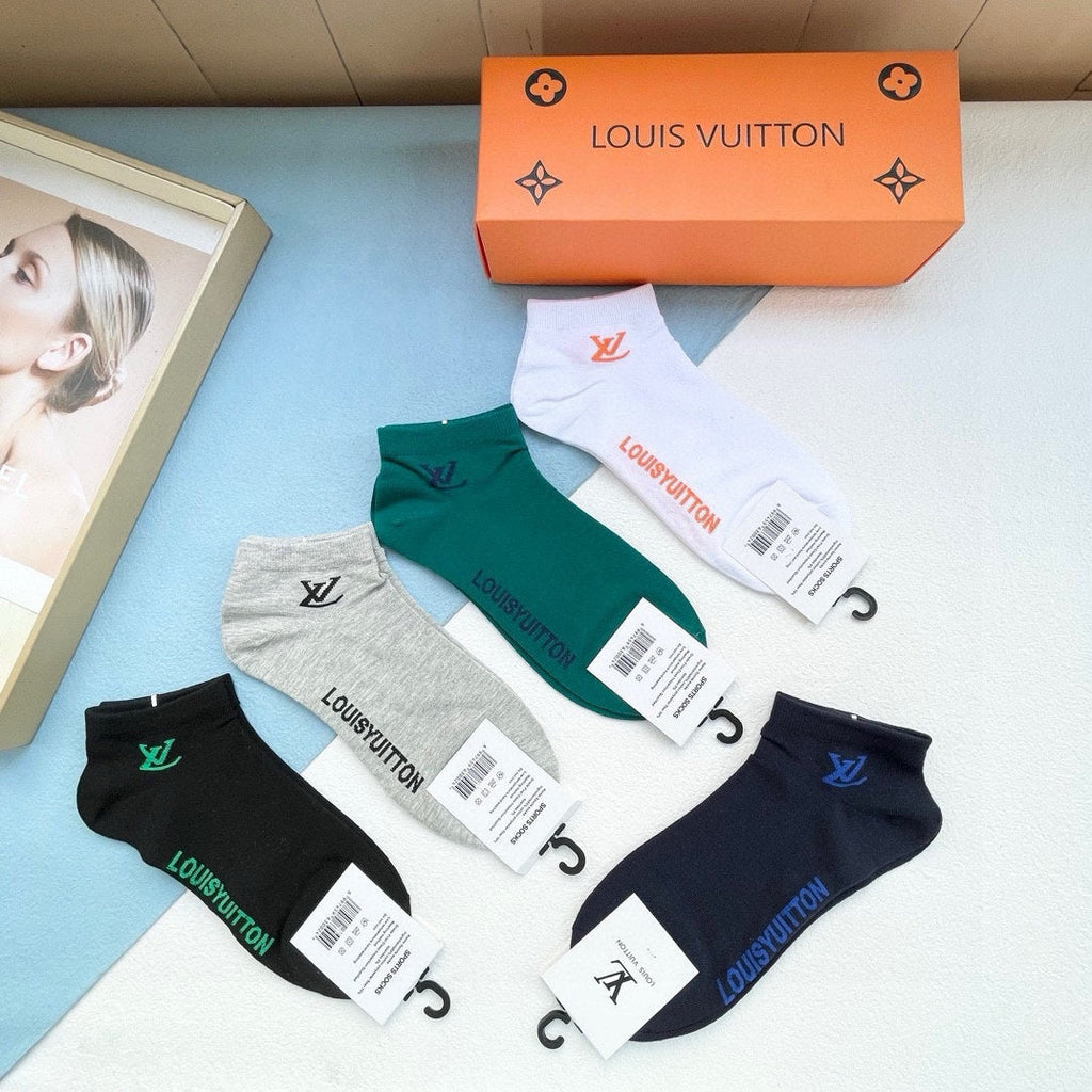 LOUIS VUITTON LOW-CUT SOCKS 409444 (1 BOX)
