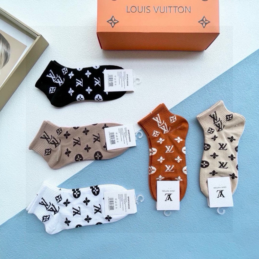 LOUIS VUITTON LOW-CUT SOCKS 409445(1 BOX)