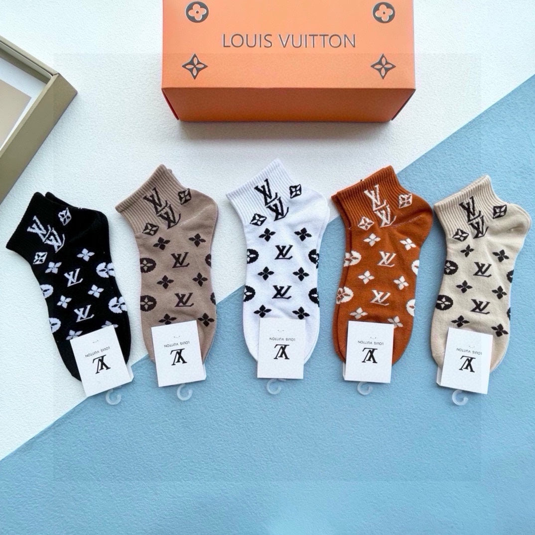 LOUIS VUITTON LOW-CUT SOCKS 409445(1 BOX)