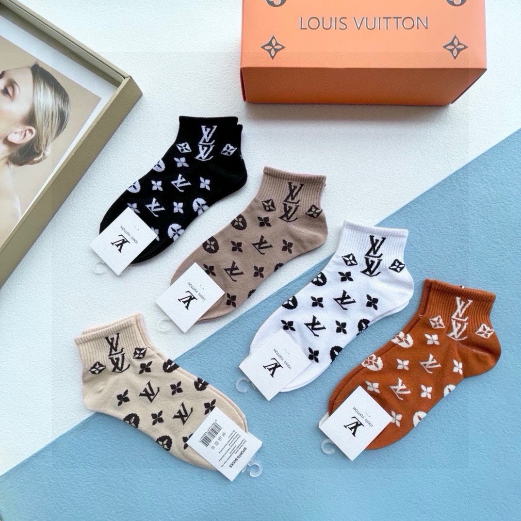 LOUIS VUITTON LOW-CUT SOCKS 409445(1 BOX)