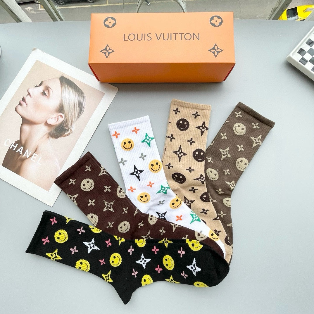 LOUIS VUITTON CREW SOCKS 409494 (1 BOX)
