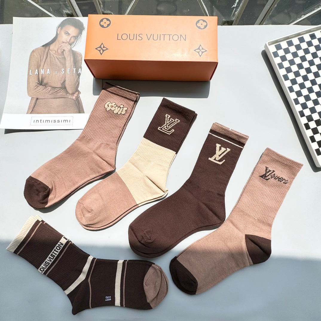 LOUIS VUITTON CREW SOCKS 410945 (1 BOX)