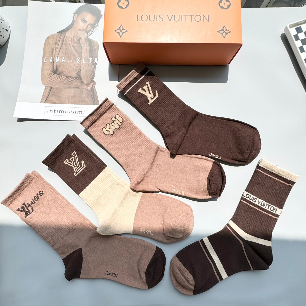 LOUIS VUITTON CREW SOCKS 410945 (1 BOX)