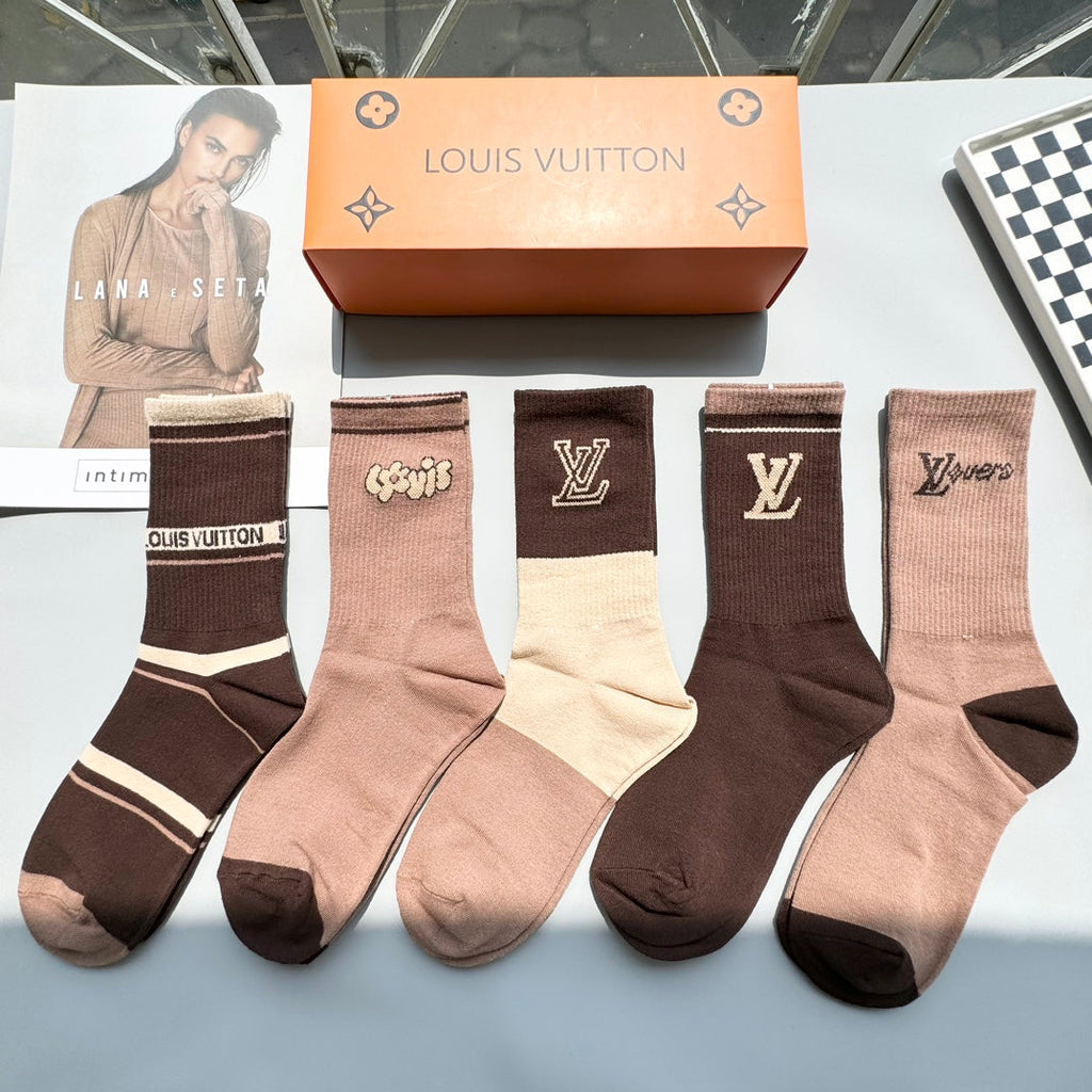 LOUIS VUITTON CREW SOCKS 410945 (1 BOX)