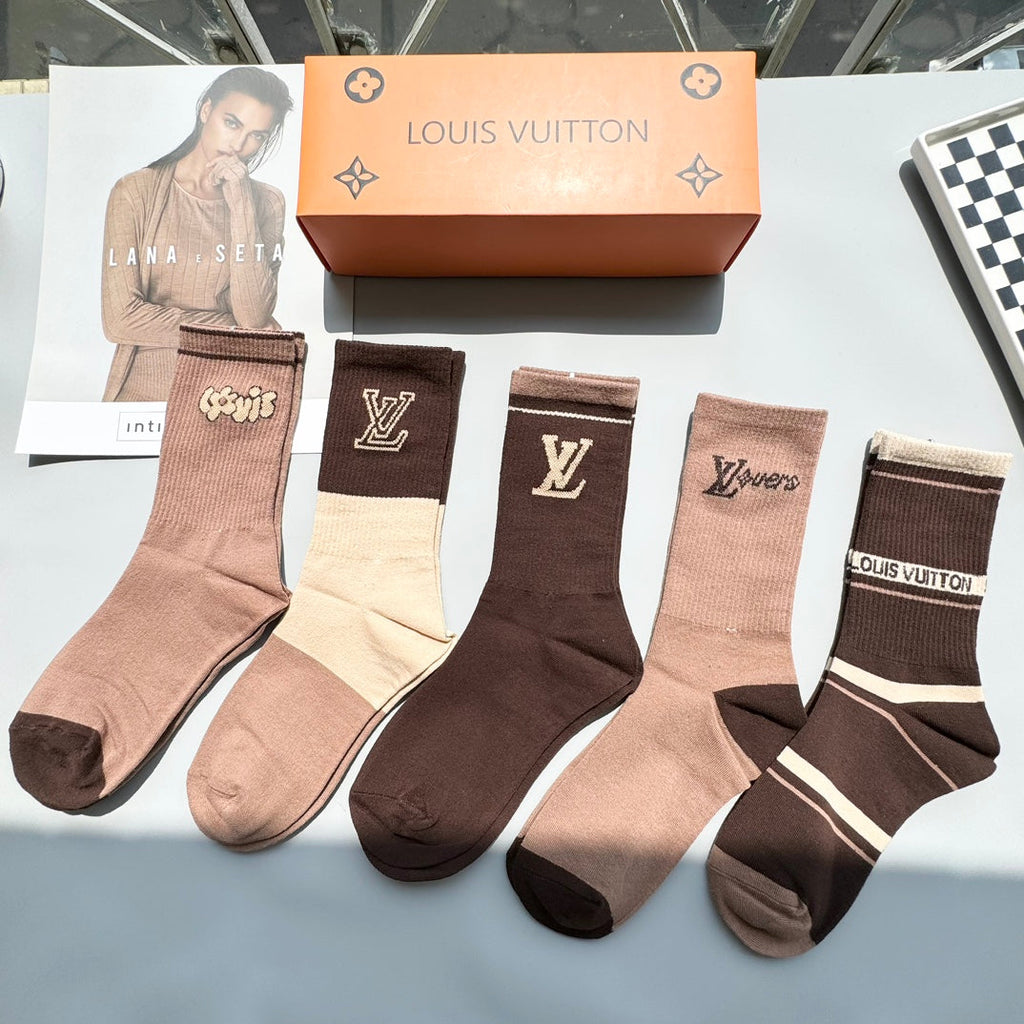LOUIS VUITTON CREW SOCKS 410945 (1 BOX)